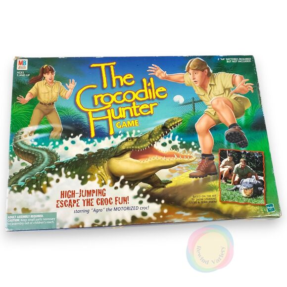 Milton Bradley Other - VTG 1999 Crocodile Hunter Board Game Motorized Steve Irwin COMPLETE Works READ